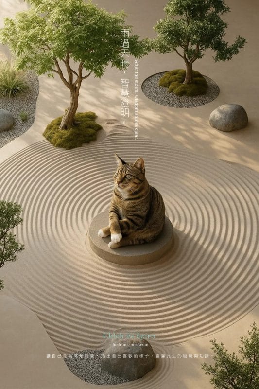 雨過天晴，智慧澄明。 After the storm, wisdom shines clear.